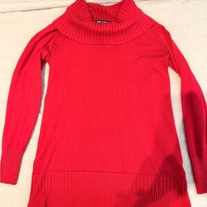 Vibrant Red Cowl Neck Sweater